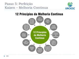 240 
Passo 5: Perfeição Kaizen–Melhoria Contínua  