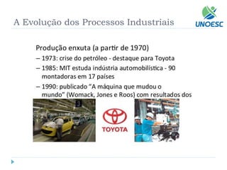 A Evolução dos Processos Industriais  