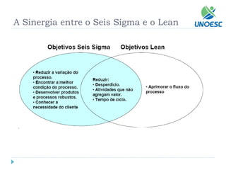 A Sinergia entre o Seis Sigma e o Lean  