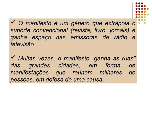 Aula de redacao manifesto15112010155533 | PPT