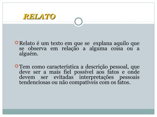 Redação - Relato Pessoal | PPT