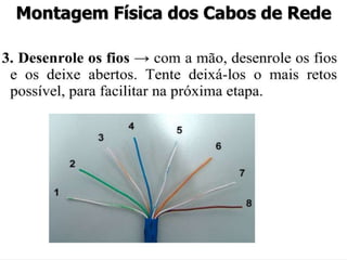 Montagem Física dos Cabos de Rede
 