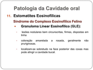Patologia da Cavidade oralEstomatites EosinofílicasSíndrome do Complexo Eosinofílico FelinoGranulomas no palato e na língua