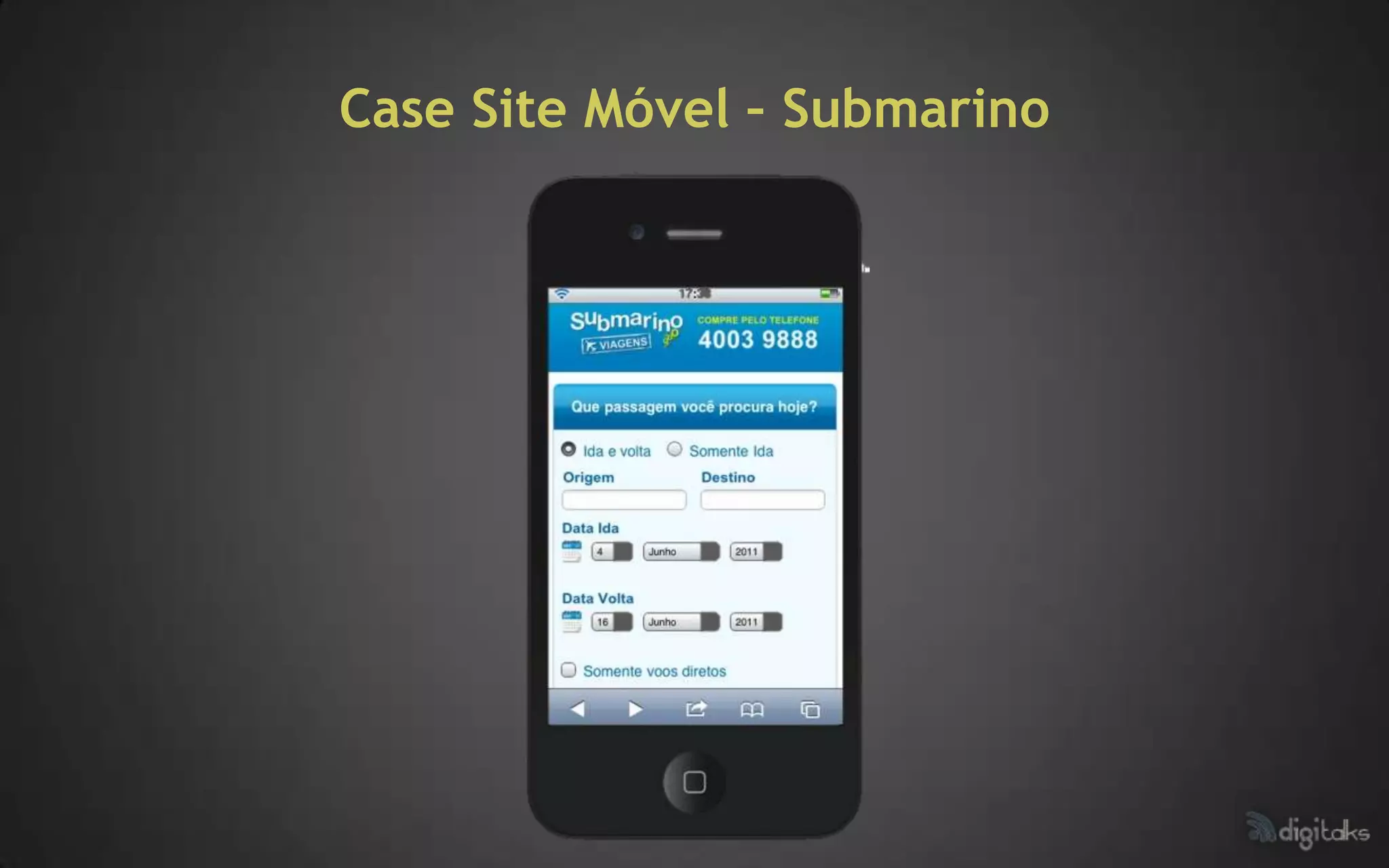 Case Site Móvel – Submarino
 