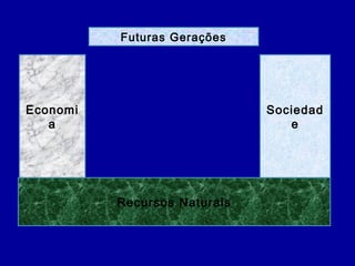 Futuras Gerações
Economi
a
Sociedad
e
Recursos Naturais
 
