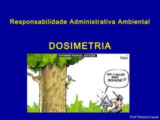 Responsabilidade Administrativa AmbientalResponsabilidade Administrativa Ambiental
DOSIMETRIA
Profª Roberta Casali
 