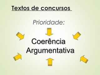 Textos de concursos
Prioridade:
CoerênciaCoerência
ArgumentativaArgumentativa
 