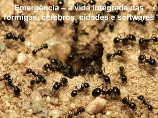 Emergência – a vida integrada das
formigas, cérebros, cidades e softwares
 