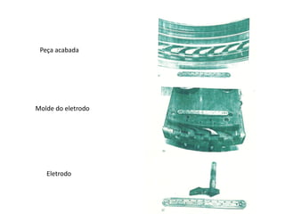 Peça acabada




Molde do eletrodo




   Eletrodo
 