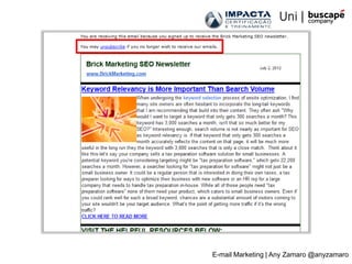 E-mail Marketing | Any Zamaro @anyzamaro
 