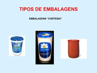 TIPOS DE EMBALAGENS
EMBALAGENS “CORTESIA”
 