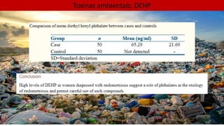 Toxinas ambientais: DEHP
 