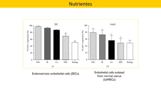 Endometriotic endothelial cells (EECs) Endothelial cells isolated
from normal uterus
(UtMECs)
Nutrientes
 