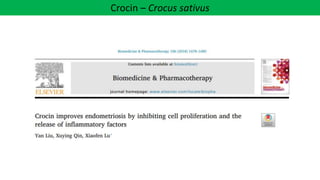 Crocin – Crocus sativus
 