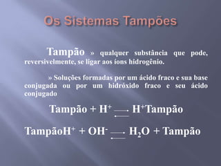 Indicadores de pHIndicadores de pH são substâncias (corantes) utilizadas para determinar o valor do  pH pH0       2       4       6       8      10      12ExemplosMetil-violetaAVioletaAmareloTornassolAzulVermelho VioletaincolorFenolftaleína