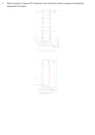Tubo de inspeção e Limpeza (TIL): Dispositivo não visitável que permite a inspeção e introdução de
equipamentos de limpeza.
 