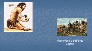 Não existia o papel do
Estado
 