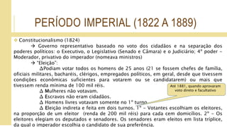 PRIMEIRA REPÚBLICA (1890 A 1930) –
REPÚBLICA VELHA (REPÚBLICA DOS CORONÉIS)
Proclamação da República (1889)
Primeira Con...