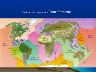 Limites entre as placas - Transformante
 