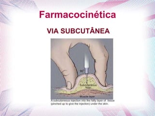 Farmacocinética
VIA SUBCUTÂNEA
 