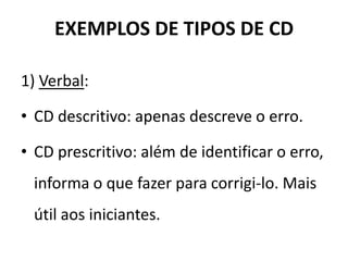 Referência de avaliação (detecção e correção) do movimento
Estágios de aprendizagem e feedback
Funções: motivacional (vontade de realizar, manter a atenção)
informacional (orienta p/ resposta apropriada)
relacional (comandos motores/resposta)
FEEDBACK EXTRÍNSECO
INFORMAÇÃOINFORMAÇÃOINFORMAÇÃOINFORMAÇÃO DESCRITIVADESCRITIVADESCRITIVADESCRITIVA
Adams, 1987; Chiviacosky, 2008; Magill, 2000; Schmidt e Wrisberg, 2001; Salmoni et al., 1984
 