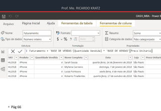 Prof. Me. RICARDO KRATZ
 Pág 66
Atividade
• Atividade de Power BI
 