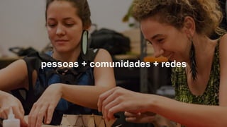 55
pessoas + comunidades + redes
 