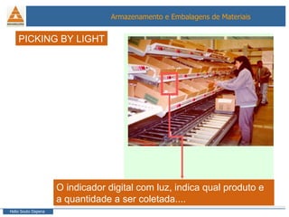 PICKING BY LIGHT O indicador digital com luz, indica qual produto e a quantidade a ser coletada....   