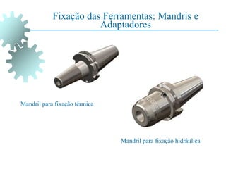Fixação das Ferramentas: Mandris e
Adaptadores
Mandril para fixação térmica
Mandril para fixação hidráulica
 