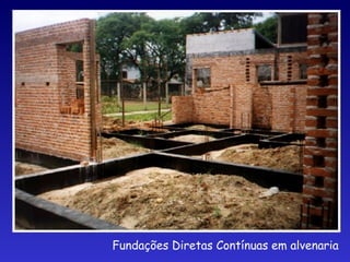 Fundações Diretas Contínuas em alvenaria
 