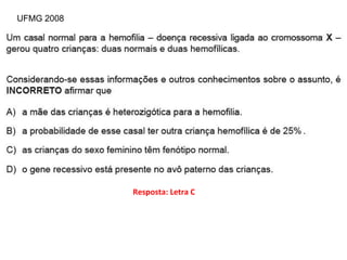 Resposta: Letra C
UFMG 2008
 