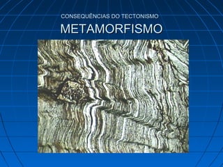 CONSEQUÊNCIAS DO TECTONISMOCONSEQUÊNCIAS DO TECTONISMO
METAMORFISMOMETAMORFISMO
 