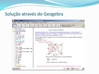 Solução através do Geogebra