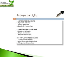 Dons Ministeriais | Três aulas