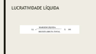 LUCRATIVIDADE LÍQUIDA
 