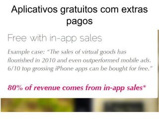 Aplicativos gratuitos com extras
             pagos
 