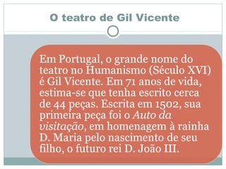 O teatro de Gil Vicente
 