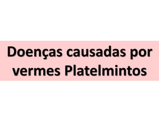 Doenças causadas por
vermes Platelmintos
 