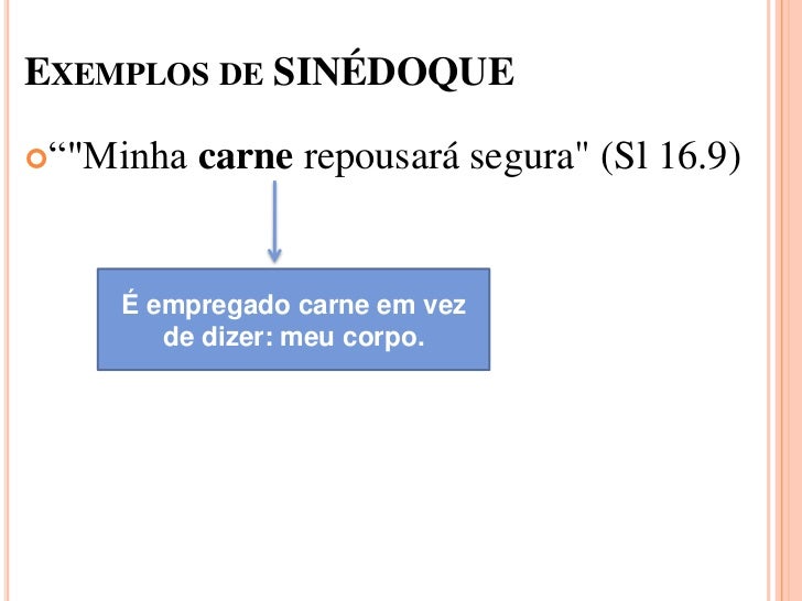 Exemplos de metonimia Exemplos de metonimia