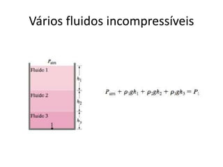 Vários fluidos incompressíveis
 