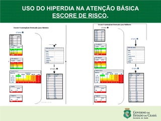 USO DO HIPERDIA NA ATENÇÃO BÁSICA ESCORE DE RISCO . 