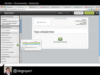 Gestão	
  –	
  Ferramentas	
  -­‐	
  Hootsuite	
  
 