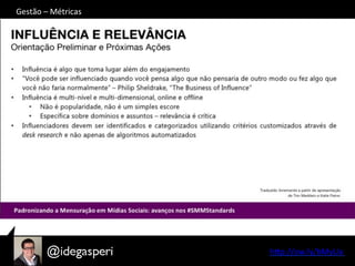 hQp://ow.ly/bMyUa	
  	
  
Gestão	
  –	
  Métricas	
  
 