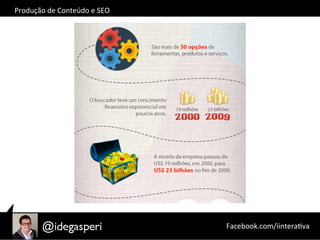 Facebook.com/iinteraOva	
  
Produção	
  de	
  Conteúdo	
  e	
  SEO	
  
 