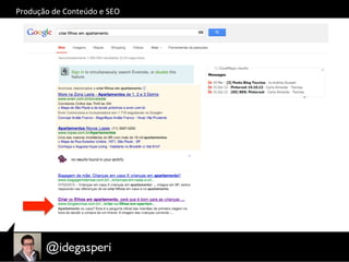 Produção	
  de	
  Conteúdo	
  e	
  SEO	
  
 