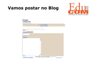 Vamos postar no Blog 