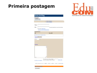 Primeira postagem   