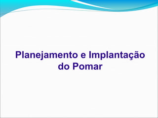 Planejamento e Implantação
do Pomar
 