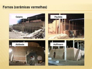 Fornos (cerâmicas vermelhas)
Caipira Paulista
Abóboda Hoffmann
 