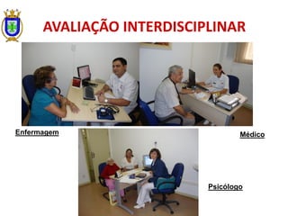 AVALIAÇÃO INTERDISCIPLINAR
Enfermagem Médico
Psicólogo
 